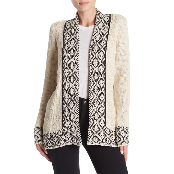 Lucky Brand Border Print Cardigan 